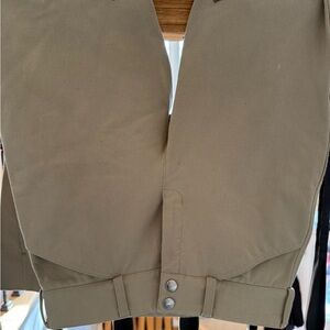 DOVER equestrian English Youth tan breeches w/ knee pads w/ boot straps